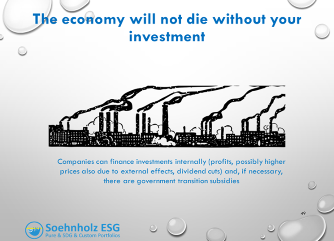 Picture: The economy will not die without your investment