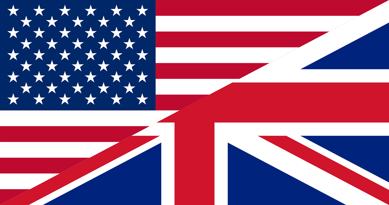 English RI Research: Picture shows US and UK flags