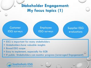 My engagementfocus with 3 topics