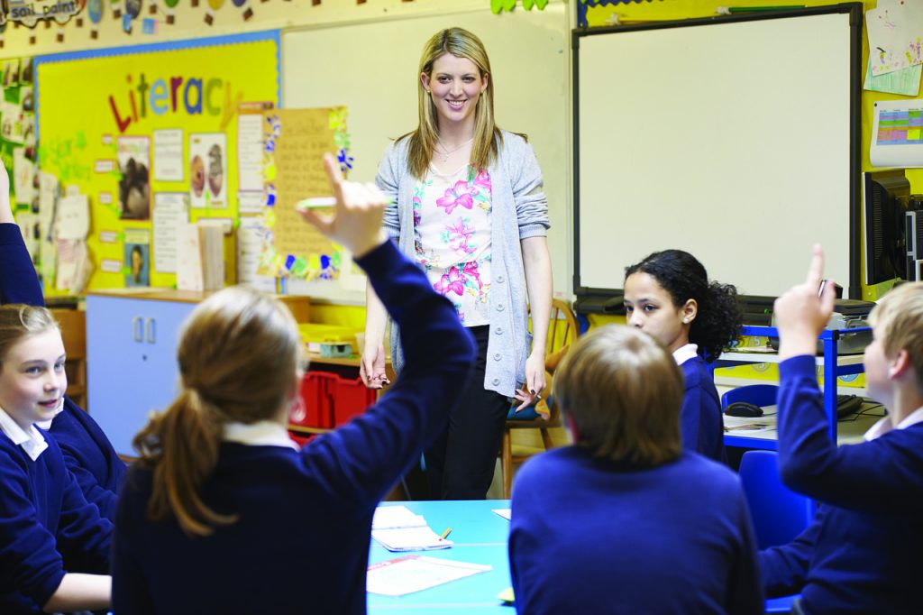 Smart women: Picture show female teacher and students