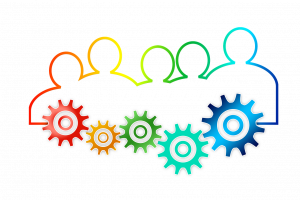 Illustration for HR-ESG is graphic Teamwork by Geralt from Pixabay